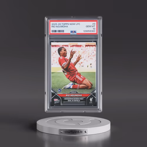 2025-2026 Topps Now Liverpool FC #3 Rio Ngumoha (PSA 10 GEM MINT)