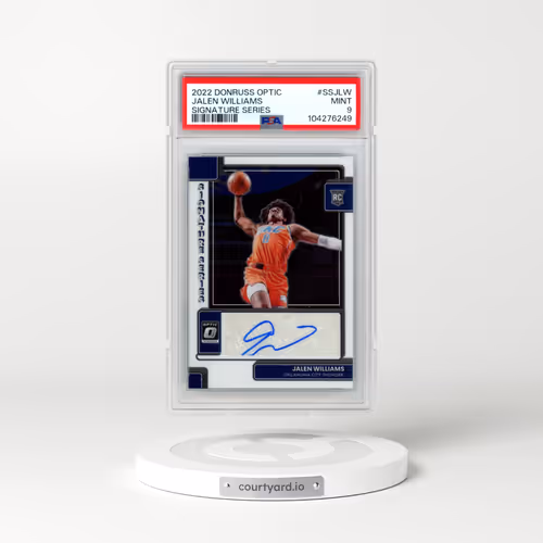 2022 Panini Donruss Optic Signature Series #SSJLW Jalen Williams (PSA 9 MINT)