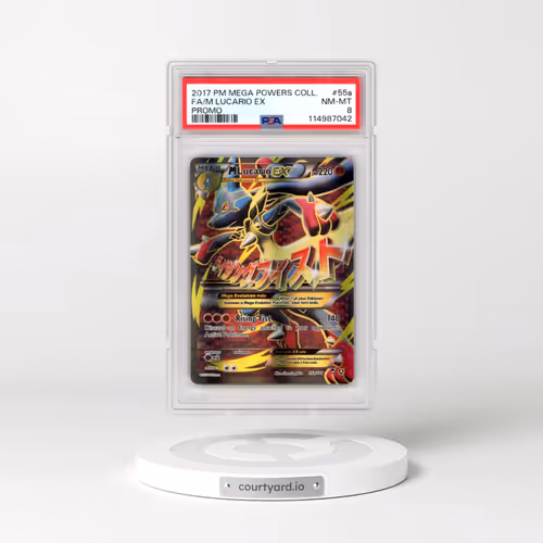 2017 Pokémon Mega Powers Collection Promo #55a M Lucario EX - Holo Full Art (PSA 8 NM-MT)