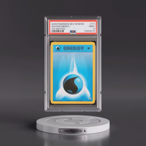 2000 Pokémon Neo Genesis #111 Water Energy - 1st Edition (PSA 9 MINT)