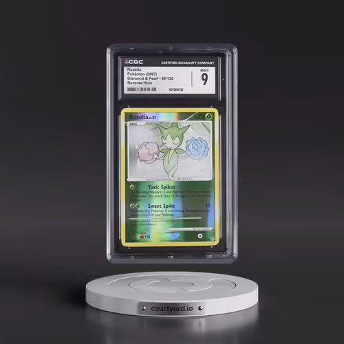 2007 Diamond & Pearl #96/130 Roselia - Reverse Holo (CGC 9 MINT)