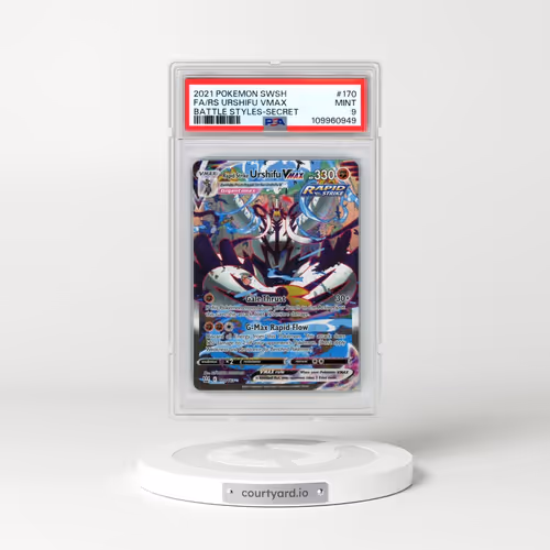 2021 Pokémon Sword & Shield Battle Styles #170 Rapid Strike Urshifu Vmax - Full Art Secret (PSA 9 MINT)