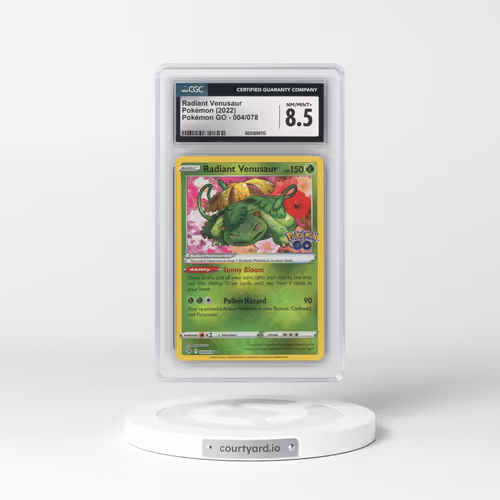 2022 Pokémon GO #004/078 Radiant Venusaur - Holo (CGC 8.5 NM-MT+)