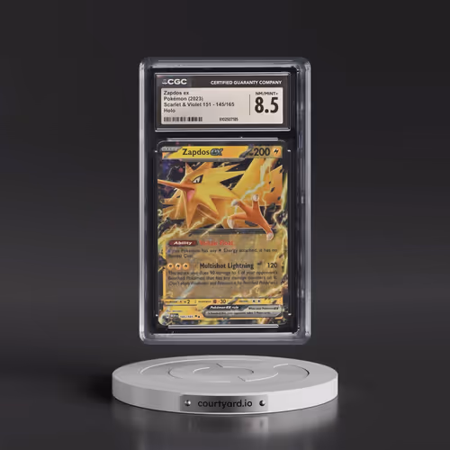 2023 Scarlet & Violet 151 - MEW EN #145/165 Zapdos ex - Holo (CGC 8.5 NM-MT+)