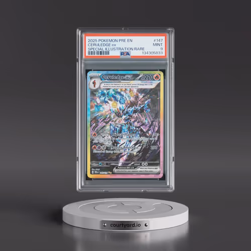 2025 Pokémon Pre EN-Prismatic Evolutions #147 Ceruledge EX - Holo Special Illustration Rare (PSA 9 M