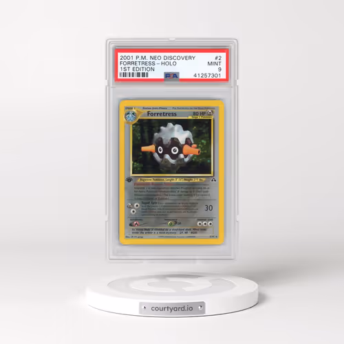 2001 Pokémon Neo Discovery #2 Forretress - 1st Edition Holo (PSA 9 MINT)