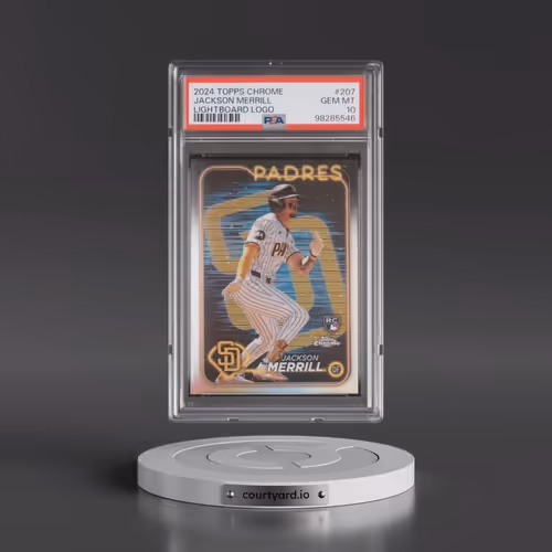 2024 Topps Chrome #207 Jackson Merrill - Lightboard Logo (PSA 10 GEM MINT)