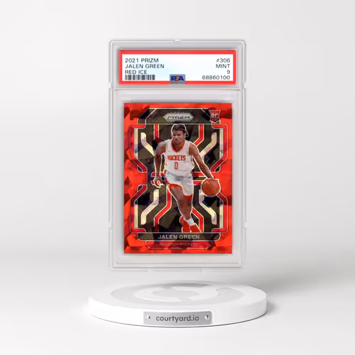 2021 Panini Prizm #306 Jalen Green - Red Ice (PSA 9 MINT)