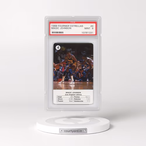 1988 Fournier Estrellas #4 Magic Johnson (PSA 9 MINT)