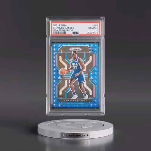 2021 Panini Prizm #304 Charles Bassey - NBA 75th Prizm (PSA 10 GEM MINT)