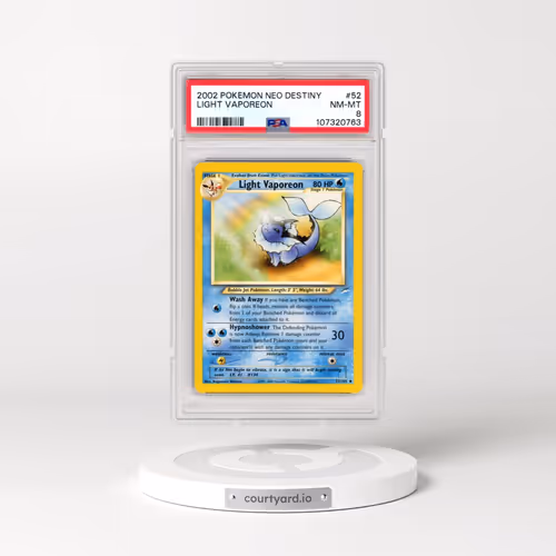 2002 Pokémon Neo Destiny #52 Light Vaporeon (PSA 8 NM-MT)