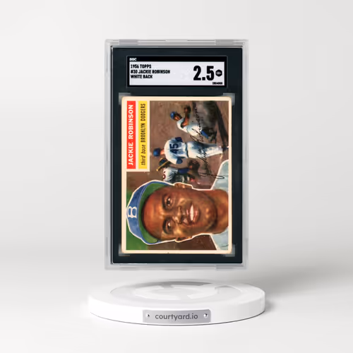 1956 Topps #30 Jackie Robinson - White Back (SGC 2.5 GOOD+)