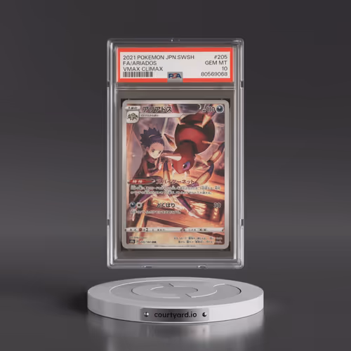 2021 Pokémon Sword & Shield Vmax Climax #205 Ariados - Full Art (PSA 10 GEM MINT)