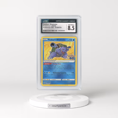 2022 Pokémon GO #018/078 Radiant Blastoise - Holo (CGC 8.5 NM-MT+)