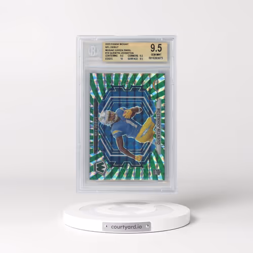 2023 Panini Mosaic NFL Debut #ND16 Quentin Johnston - Green Swirl (BGS 9.5 GEM MINT)