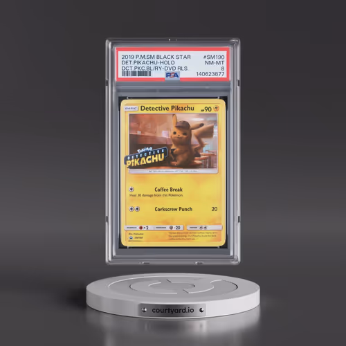 2019 Pokémon SM Black Star Promo #SM190 Detective Pikachu - Holo Detective Pikachu Blu-Ray & Dvd Rel