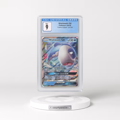 2019 Cosmic Eclipse #63 Wishiwashi GX - Holo (CGC 9 MINT)