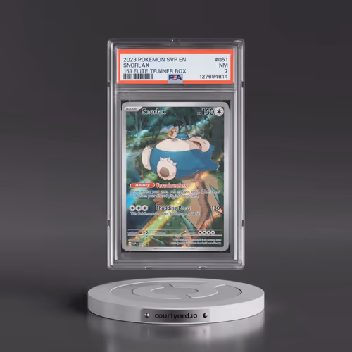 2023 Pokémon Svp EN-SV Black Star Promo #051 Snorlax - 151 Elite Trainer Box (PSA 7 NM)