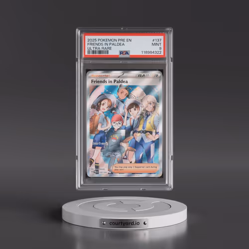 2025 Pokémon Pre EN-Prismatic Evolutions #137 Friends in Paldea - Ultra Rare (PSA 9 MINT)