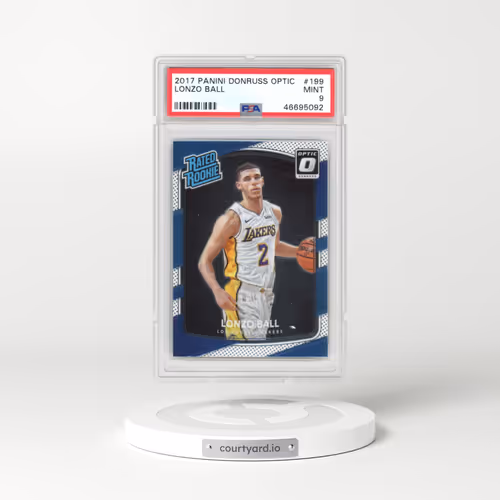 2017 Panini Donruss Optic #199 Lonzo Ball (PSA 9 MINT)