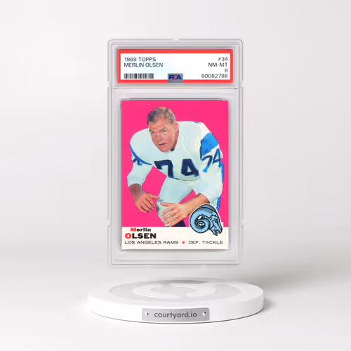 1969 Topps #34 Merlin Olsen (PSA 8 NM-MT)