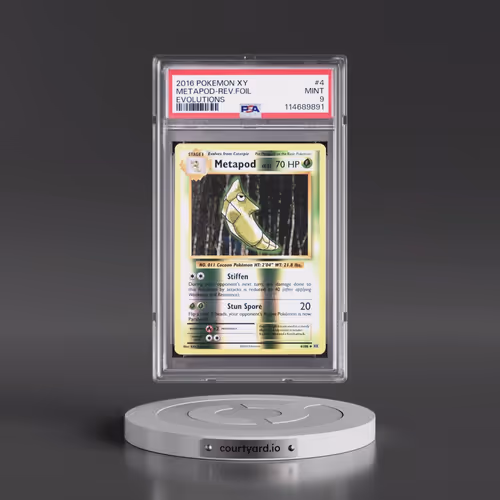 2016 Pokémon XY Evolutions #4 Metapod - Reverse Foil (PSA 9 MINT)