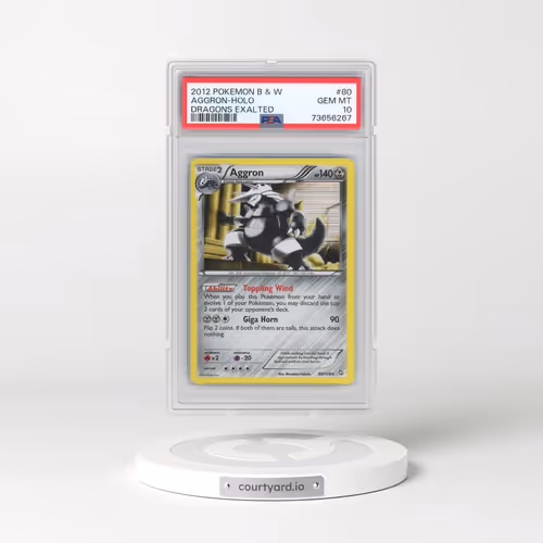 2012 Pokémon Black & White Dragons Exalted #80 Aggron - Holo (PSA 10 GEM MINT)
