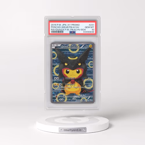 2016 Pokémon XY Promo #231 Poncho-Wearing Pikachu - Rayquaza Poncho-Wearing Pikachu Box (PSA 10 GEM