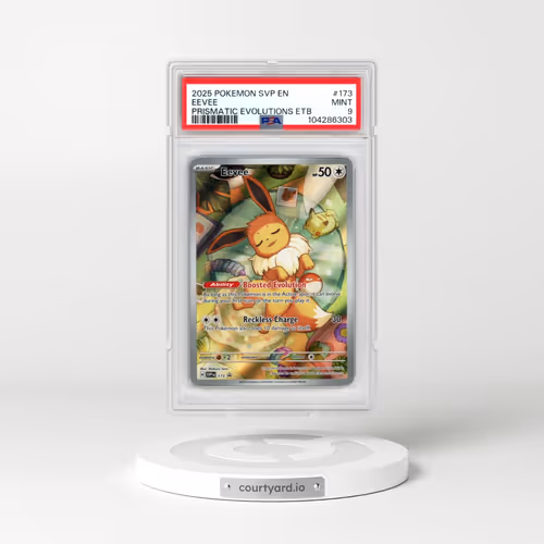 2025 Pokémon Svp EN-SV Black Star Promo #173 Eevee - Prismatic Evolutions Elite Trainer Box (PSA 9 MINT)