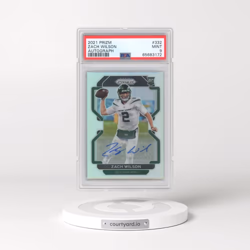 2021 Panini Prizm #332 Zach Wilson - Autograph (PSA 9 MINT)