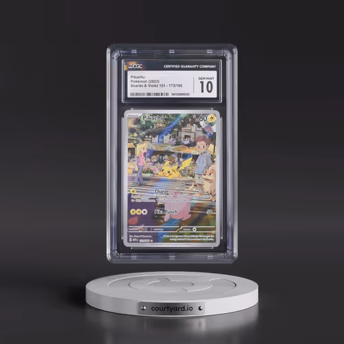 2023 Scarlet & Violet 151 - MEW EN #173/165 Pikachu - Illustration Rare Holo (CGC 10 GEM MINT)