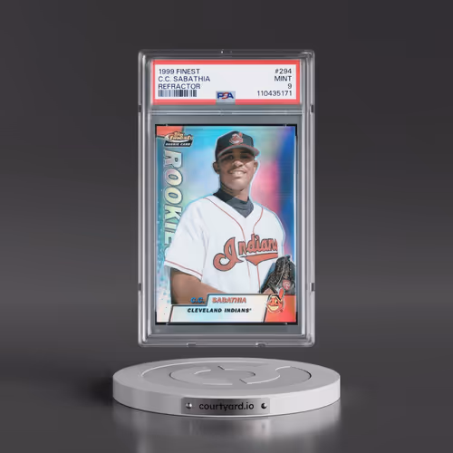 1999 Finest #294 C.C. Sabathia - Refractor (PSA 9 MINT)