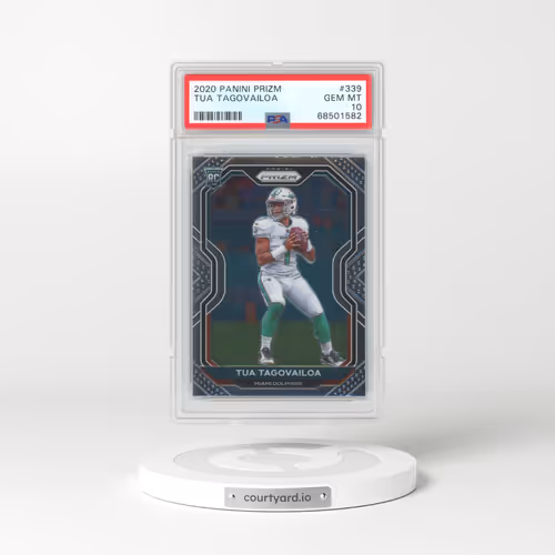 2020 Panini Prizm #339 Tua Tagovailoa (PSA 10 GEM MINT)