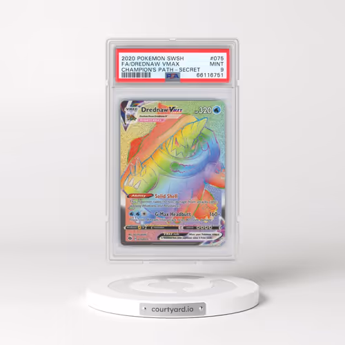 2020 Pokémon Sword & Shield Champion's Path #075 Drednaw Vmax - Full Art Secret (PSA 9 MINT)