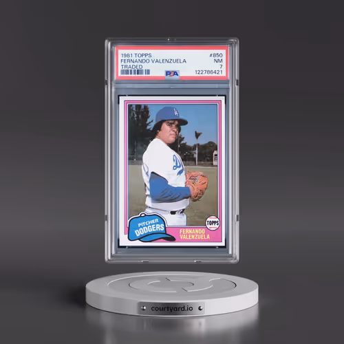 1981 Topps #850 Fernando Valenzuela - Traded (PSA 7 NM)