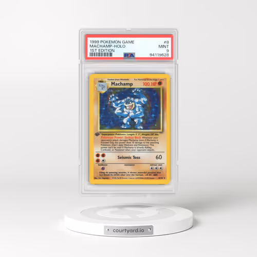 1999 Base Set #8 Machamp (With Shadow) - 1st Edition Holo (PSA 9 MINT)