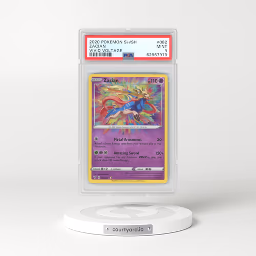 2020 Pokémon Sword & Shield Vivid Voltage #082 Zacian (PSA 9 MINT)