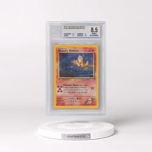 2000 Gym Heroes #1 Blaine's Moltres - Holo (BGS 8.5 NM-MT+)