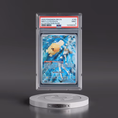 2025 Pokémon Dri EN-Destined Rivals #193 Misty's Psyduck - Illustration Rare (PSA 9 MINT)
