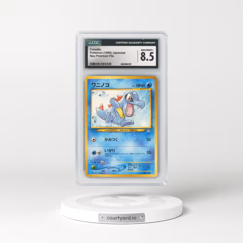 1999 Neo Premium File #158 Totodile - No Rarity (CGC 8.5 NM-MT+)