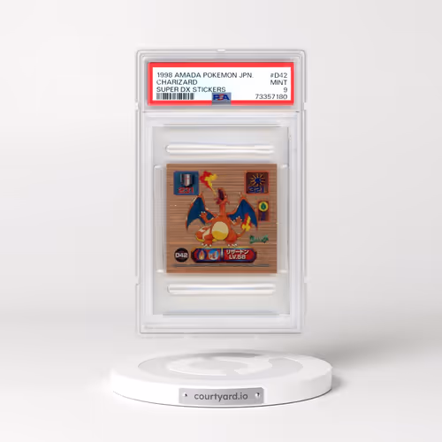 1998 Amada Pokémon Super DX Stickers #D42 Charizard (PSA 9 MINT)