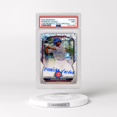 2023 Bowman Chrome Prospect Autographs #CPADV Derniche Valdez - Speckle Refractor (PSA 9 MINT)