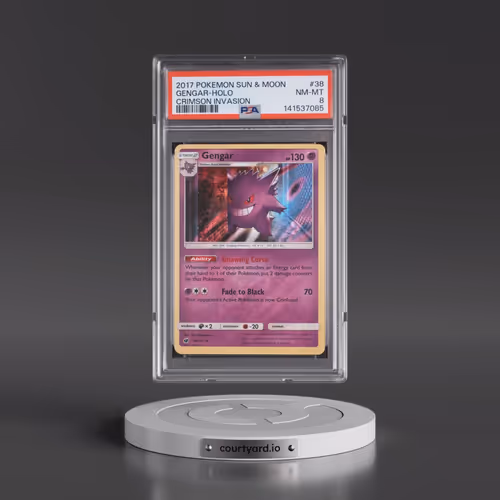 2017 Pokémon Sun & Moon Crimson Invasion #38 Gengar - Holo (PSA 8 NM-MT)