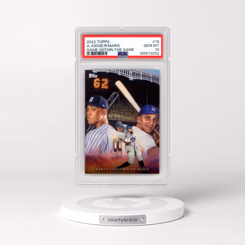 2022 Topps Game Within the Game #15 Aaron Judge/Roger Maris (PSA 10 GEM MINT)