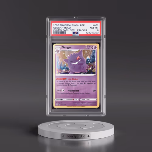 2020 Pokémon Swsh Black Star Promo #052 Gengar - Holo Champion's Path Special Pin Collection (PSA 8