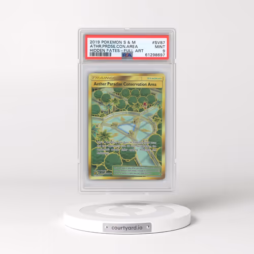 2019 Pokémon Sun & Moon Hidden Fates #SV87 Aether Paradise Conservation Area - Full Art (PSA 9 MINT)
