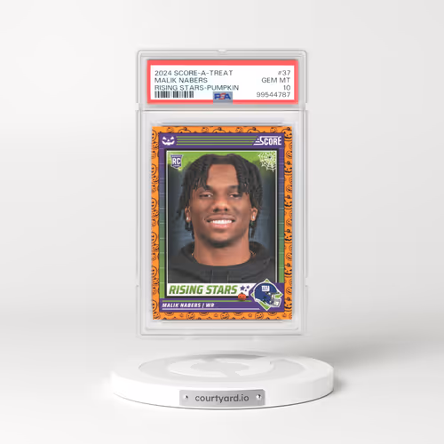2024 Panini Score-A-Treat Rising Stars #37 Malik Nabers - Pumpkin (PSA 10 GEM MINT)