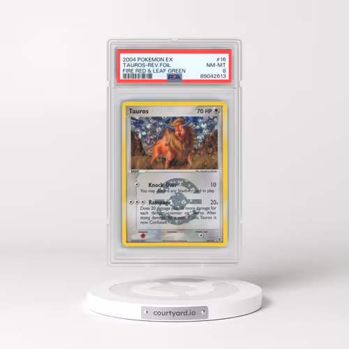 2004 Pokémon EX Fire Red & Leaf Green #16 Tauros - Reverse Foil (PSA 8 NM-MT)