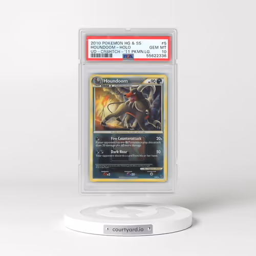 2010 Pokémon Heartgold & Soulsilver Undaunted #5 Houndoom - Holo Crosshatch-2011 Pokemon League (PSA