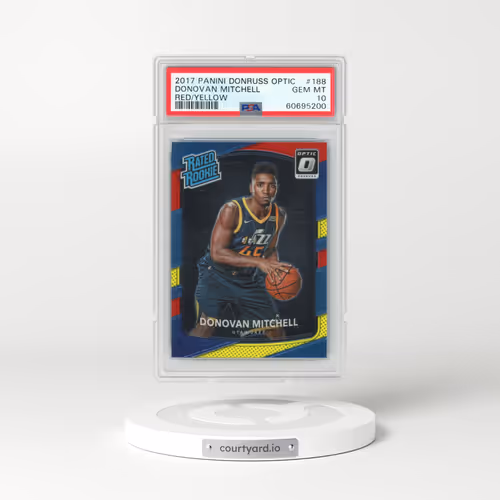 2017 Panini Donruss Optic #188 Donovan Mitchell - Red/Yellow (PSA 10 GEM MINT)